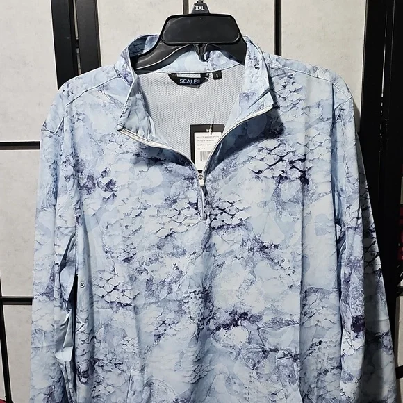 Scales Camo 1/2 Zip Pullover Shirt‎ Size Small NWT - Picture 2 of 9